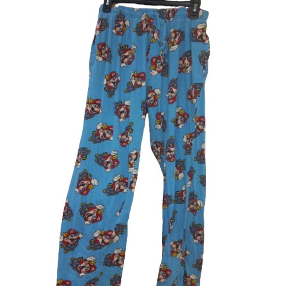 Super Mario Nintendo Boys Medium Lounge Sleep Pants - Picture 1 of 6